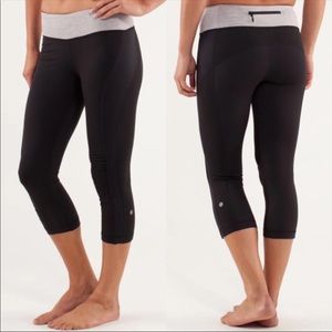 Lululemon Sun Sprinter Crop Black Leggings Size 4